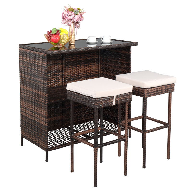 Kahmir Bar Set with Stools
