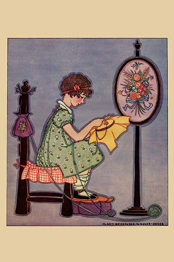 « pre-adolescent cross-coutures a fabric » par needlecraft magazine, impression, H 66 po x l 44 po
