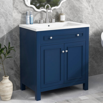 Graehl 30.09'' Single Bathroom Vanity with Ceramic Top
