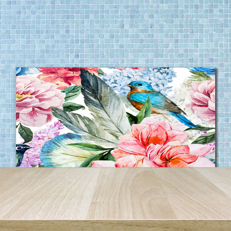 50cm W x 100cm L Glass Peel and Stick Panel