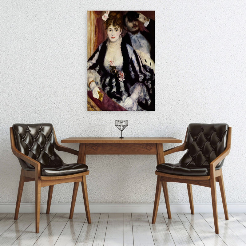 The Theatre Box Classic Modern Portrait Architecture Wall Art Print by Pierre-Auguste Renoir - Wrapped Canvas Print