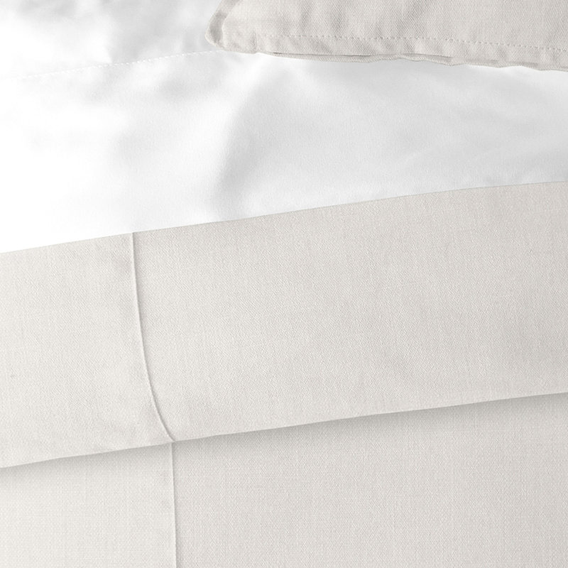 Braxton Natural Cotton King Duvet Cover and Pillow Shams Set