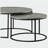 Hanover Gray 2-piece nesting artificial marble round coffee table