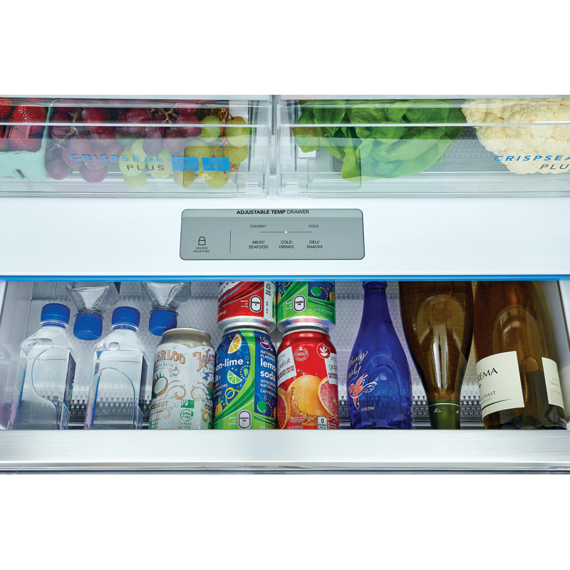 36" Stainless Steel French Door Refrigerator with Ice Maker