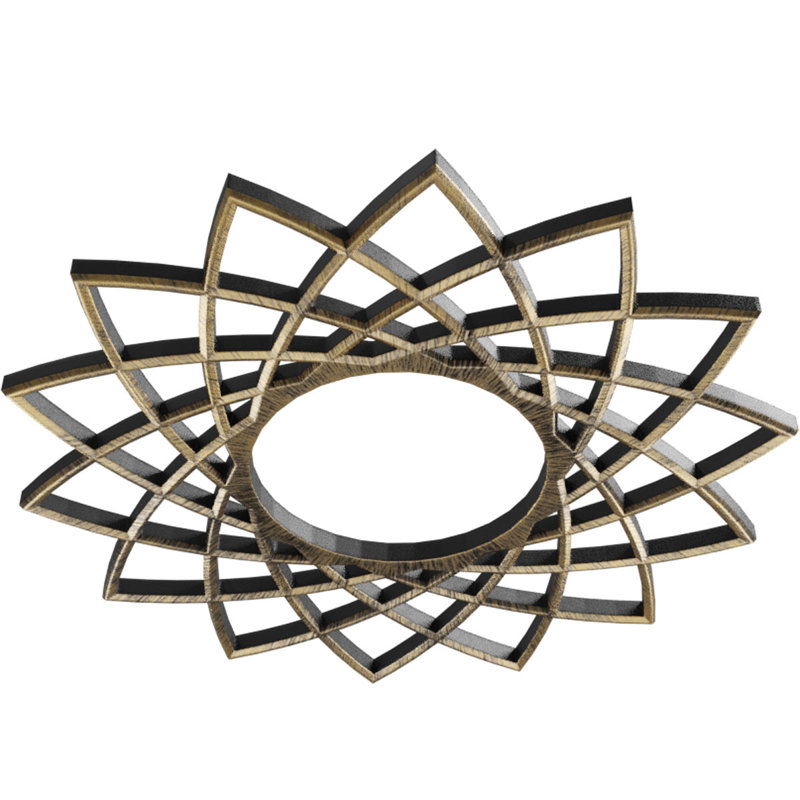 Médaillon de plafond en PVC de qualité architecturale Eleanor de 20 po x P 7 3/4 po x P 1/2 po, H 20 po x l 20 po x P 0,5 po