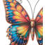 Décoration murale papillon en verre et métal 20 po Garden Vibe-128848068-128848069