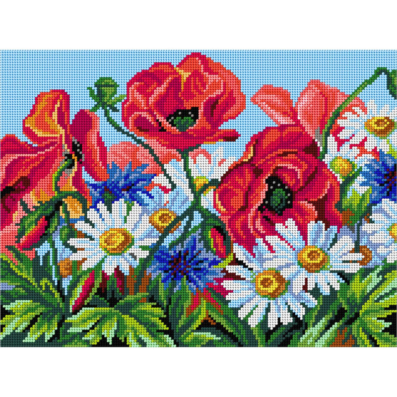 Gobelin canvas for halfstitch without yarn Wildflowers 3598J