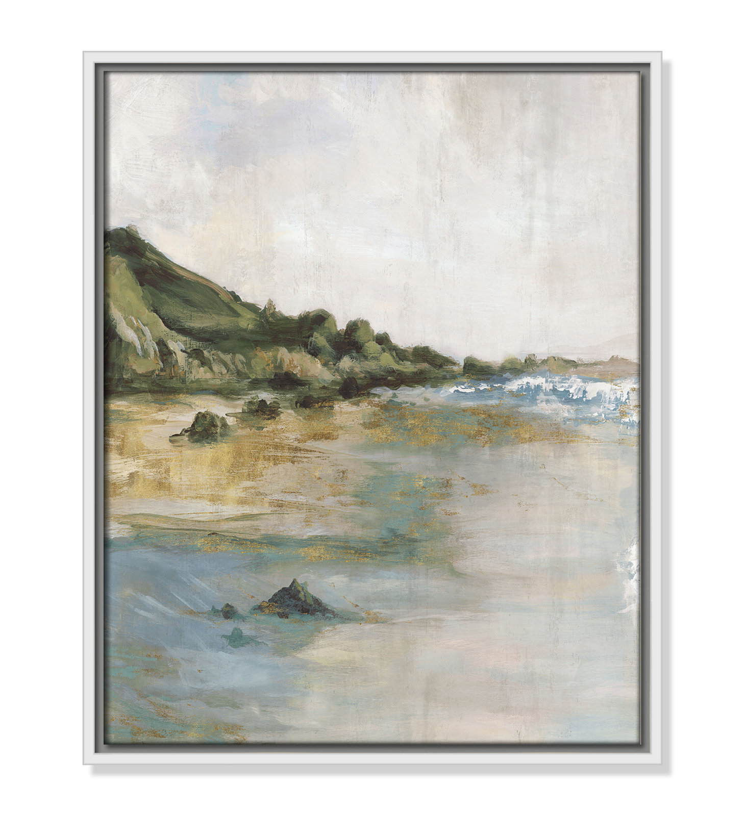 Cordoba "Tide's Edge" Print, 21.5" H x 17.5" W, White