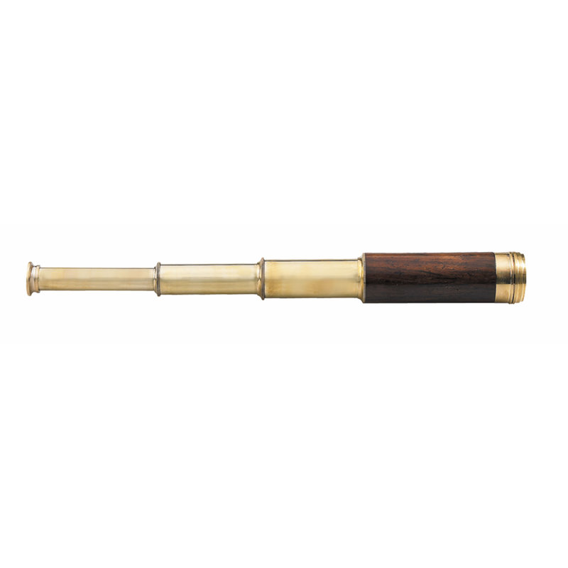 Polished Brass and Rosewood Decorative Spyglass Telescope