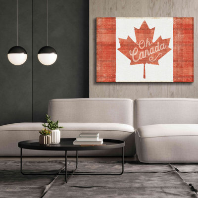 'Oh Canada Flag' by Sue Schlabach, Giclee Canvas Wall Art