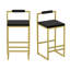 Ensemble de 2 tabourets de bar rembourrés en velours avec tabourets de cuisine modernes-23191944-23191945