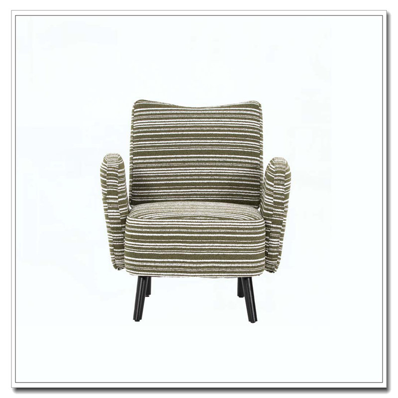 Boucle Upholstered  Accent Chair, Olive Green