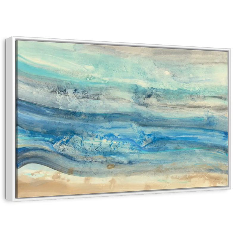 Ocean Waves, Floating Frame White, 13" X 9"