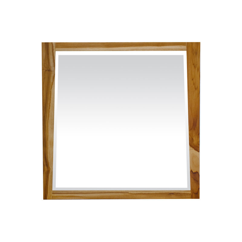 EcoDecor's Significado Beveled Bathroom Mirror, Vanity Mirror, Wood Mirror, Rectangle Mirror, Natural Wood Mirror, Hanging Mirror, iin Earthy Teak