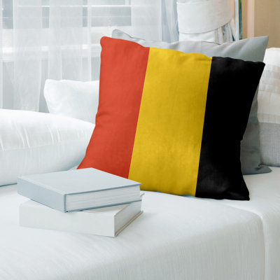 Coussin décoratif rayé - Inspiré de Calgary, aspect hockey moderne