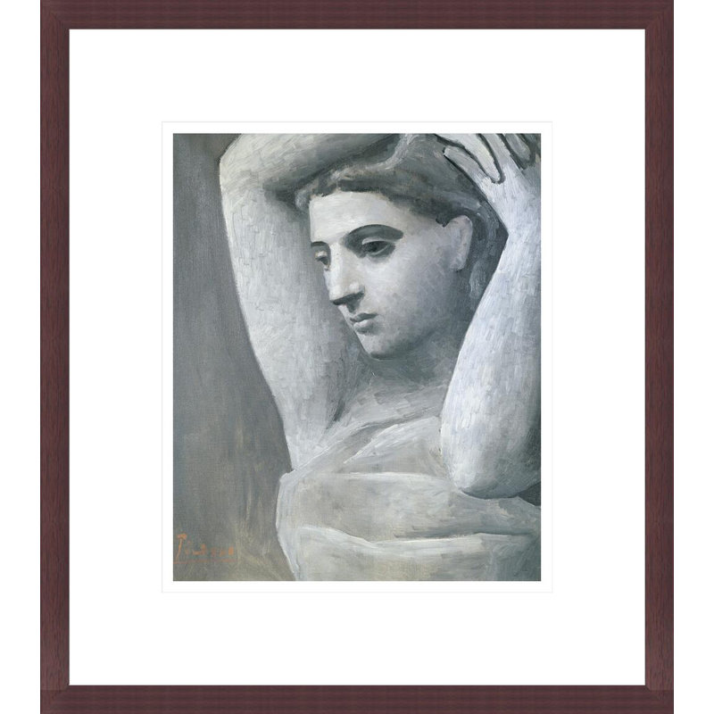 «Bust of a Woman Arms Raised Dinard Summer» par Pablo Picasso, impression giclée encadrée, H 15,5 po x l 13,75 po