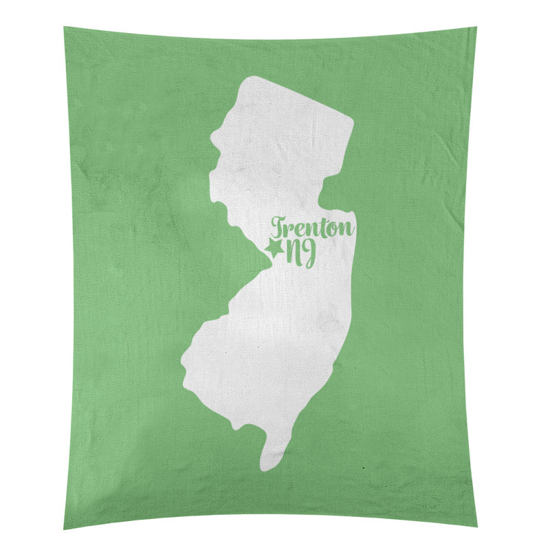 Tapisserie murale Trenton New Jersey, H 80 po x l 68 po, Vert