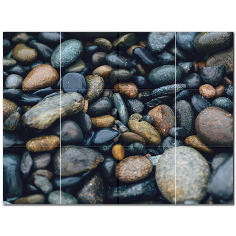 Murale en céramique satinée Rocks Photo 8 po x 8 po