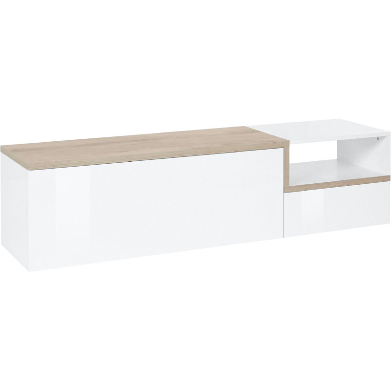 Meagher TV Stand for TVs up to 70", White/Brown