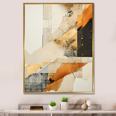 «Yellow Radiant Sunset Dream 4 - Abstract Collages», art mural