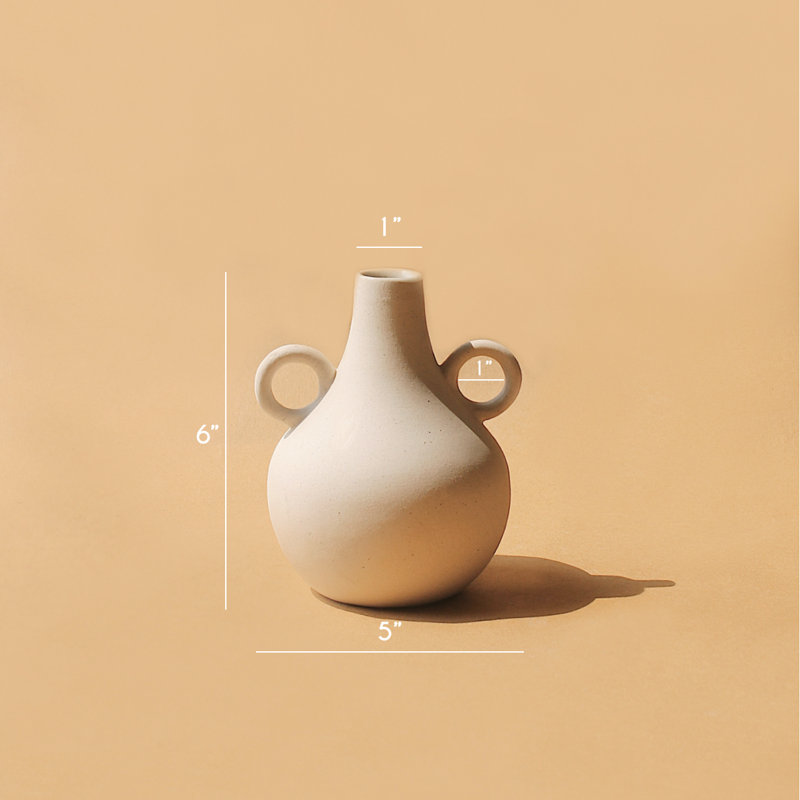Harappan Vase - Belly, White
