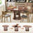 44‘’ Extendable Dining Table for 4-8 People, Round Dining Table with Scratch-Resistant MDF, Modern Kitchen Table with Noiseless Sliding & Storage, Dining Room Table, Walnut-1948416561