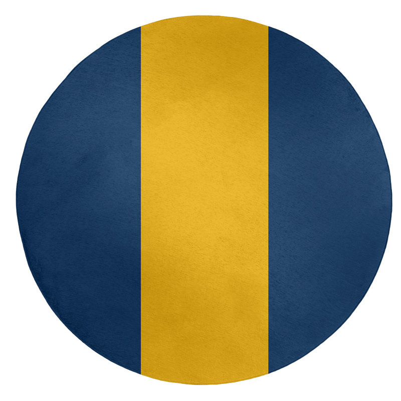 Tapis bleu/jaune, Rond 5 pi