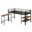  Lit mezzanine en métal avec bureau et tablettes Eivor-230996006