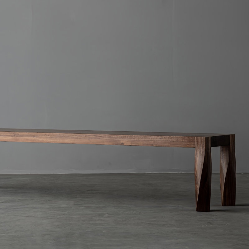 Solid Wood Bench, 17.71" H x 78.74" W x 14.96" D