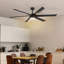 Ventilateur de plafond standard à DEL de 72 po avec télécommande-2032971451