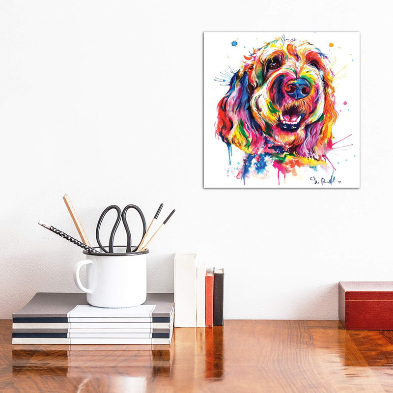 " Goldendoodle " by Weekday Best, 37" H x 37" W x 1.5" D, Wrapped Canvas