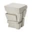 Brick Fiber Glass Side Table