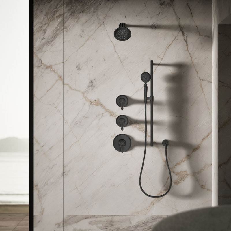 Artifacts Standard Fixed Shower Head with Katalyst Spray, Matte Black