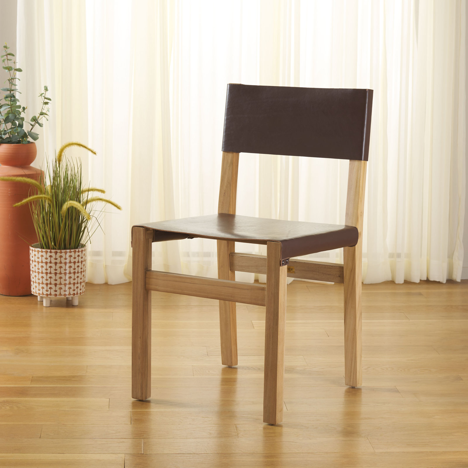 Canele Teak Side Chair, Black