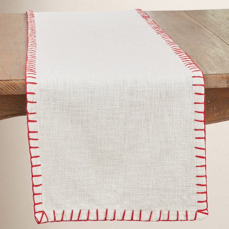 Chemin de table Abron Cozy Craftsmanship, Blanc