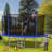 16FT Trampoline With Balance Bar  And  Basketball Hoop And Ball, ASTM Approved Reinforced Type Outdoor Trampoline With Enclosure Net-101115871