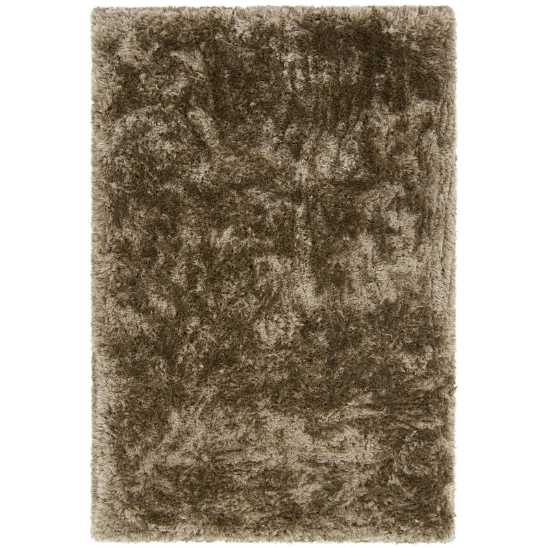 Chandra Rugs Giulia Collection Plush Modern Contemporary Hand-Woven Silver White Grey Shag Polyester Pile Material Handmade Area Rug