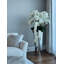Cascading White Phalaenopsis Orchids In Tapered Polished  Cone Planter-712119003