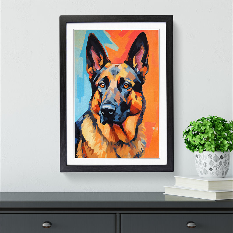 Single Picture Frame Print on Wood, Black Framed, 34cm H x 25cm W