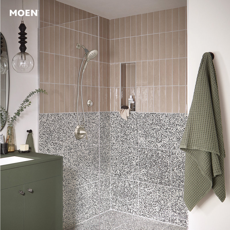 Pomme de douche à main multifonctionnelle avec aimant, Nickel brossé