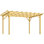 Pergola 10 'x 13', bois de sapin, treillis de raisin, bois naturel