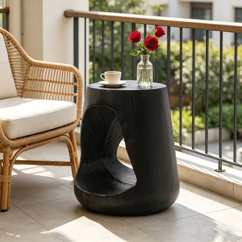 Table d'appoint idéale pour la détente en plein air, Black