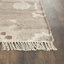 Tapis gris en laine, viscose et coton tissé à la main Mill-2060987326