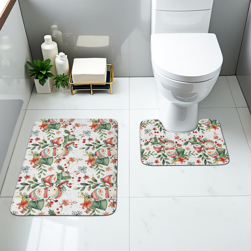  Tapis de salle de bain Christmas 2 pièces