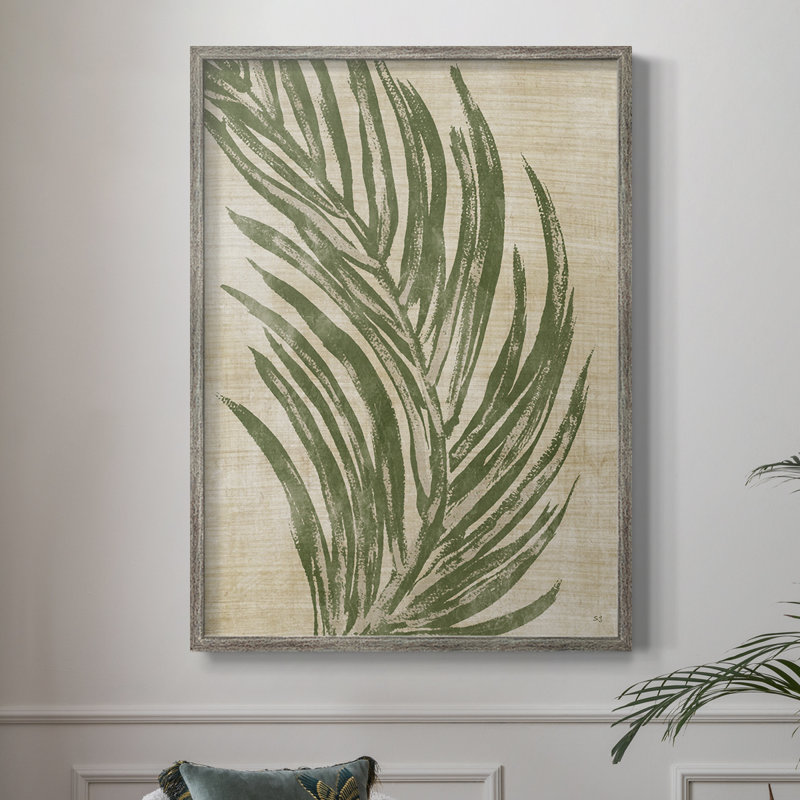 Palmaria II, reproduction encadrée - bois massif 49080, H 11 po x l 9 po