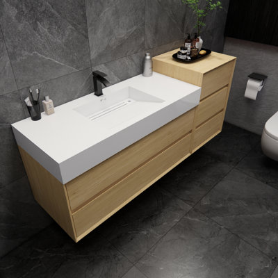 Albizu 67" Wall-Mounted Single Bathroom Vanity
