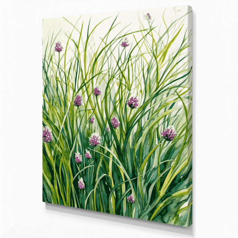 "Watercolor Botanical" 69, art mural sur toile beige, H 11 po x l 14 po