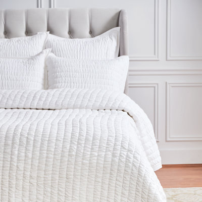 Courtepointe réversible en coton standard blanc Osteo
