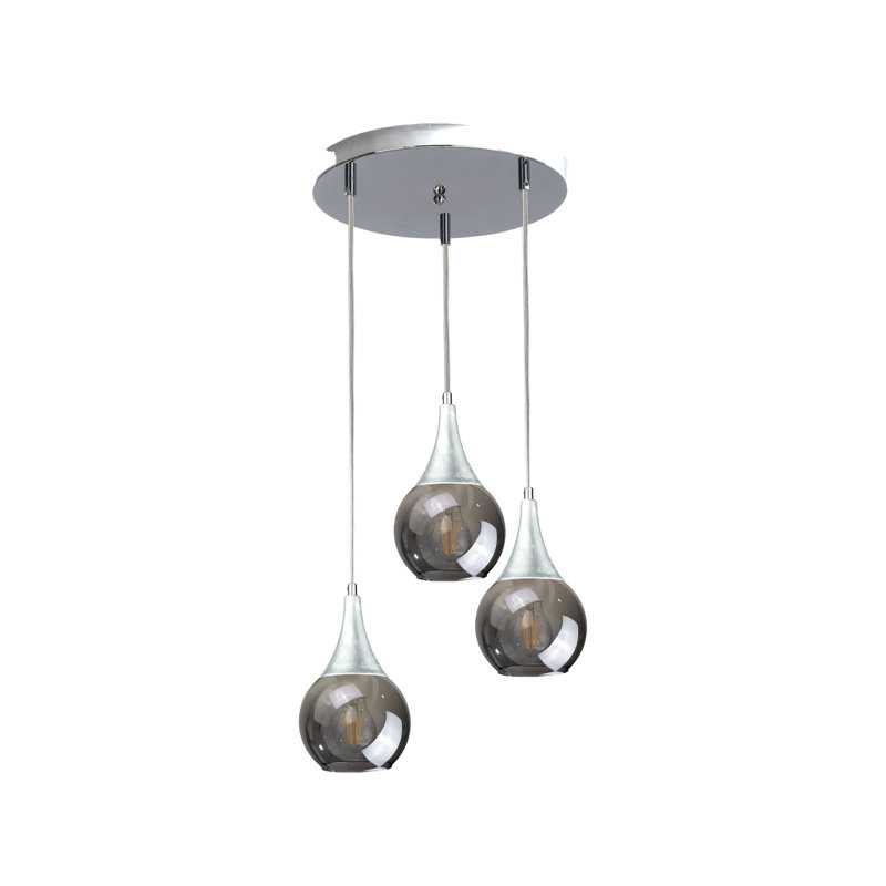 Creason 3 - Light Cluster Pendant, Grey, Silver