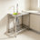 Freestanding Stainless Steel Kitchen Sink With Hot And Cold Water Faucet